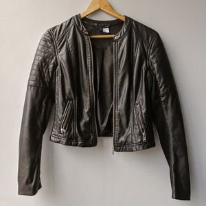 H&M leather jacket, cropped, size 4